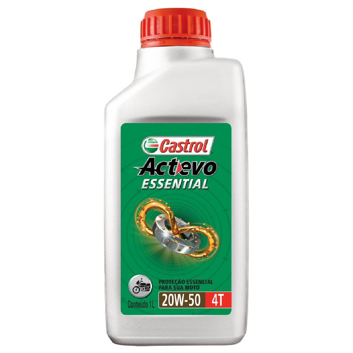 Óleo de Motor para Moto Actevo Essential 20W50 API SL Mineral 1L - Castrol - 3419247