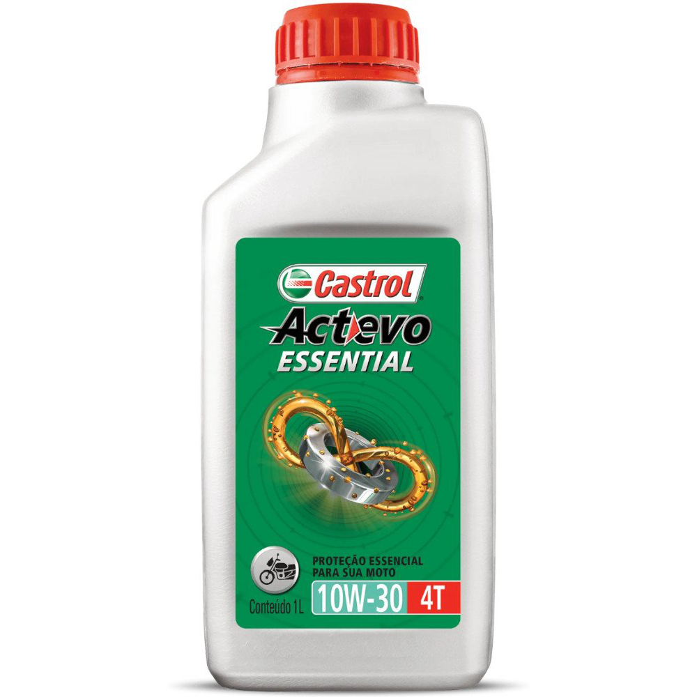 Óleo de Motor para Moto Actevo Essential 10W30 API SL Mineral 1L - Castrol - 3425150
