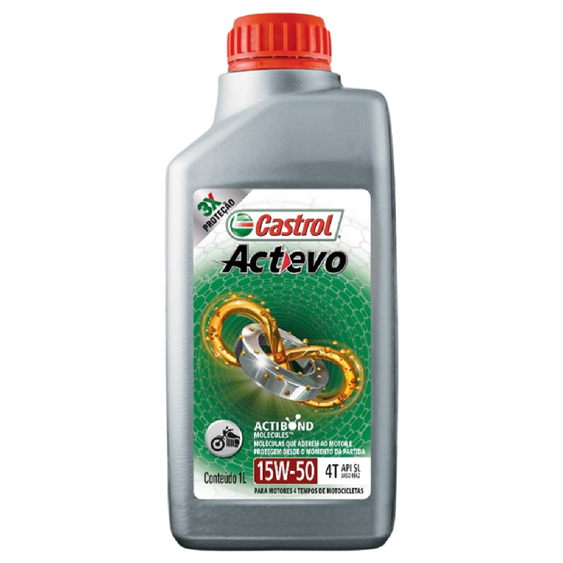 Óleo de Motor para Moto Actevo 4T 15W50 Api Sl Semissintético 1L para Harley-Davidson V-ROD - Castrol - 3431456