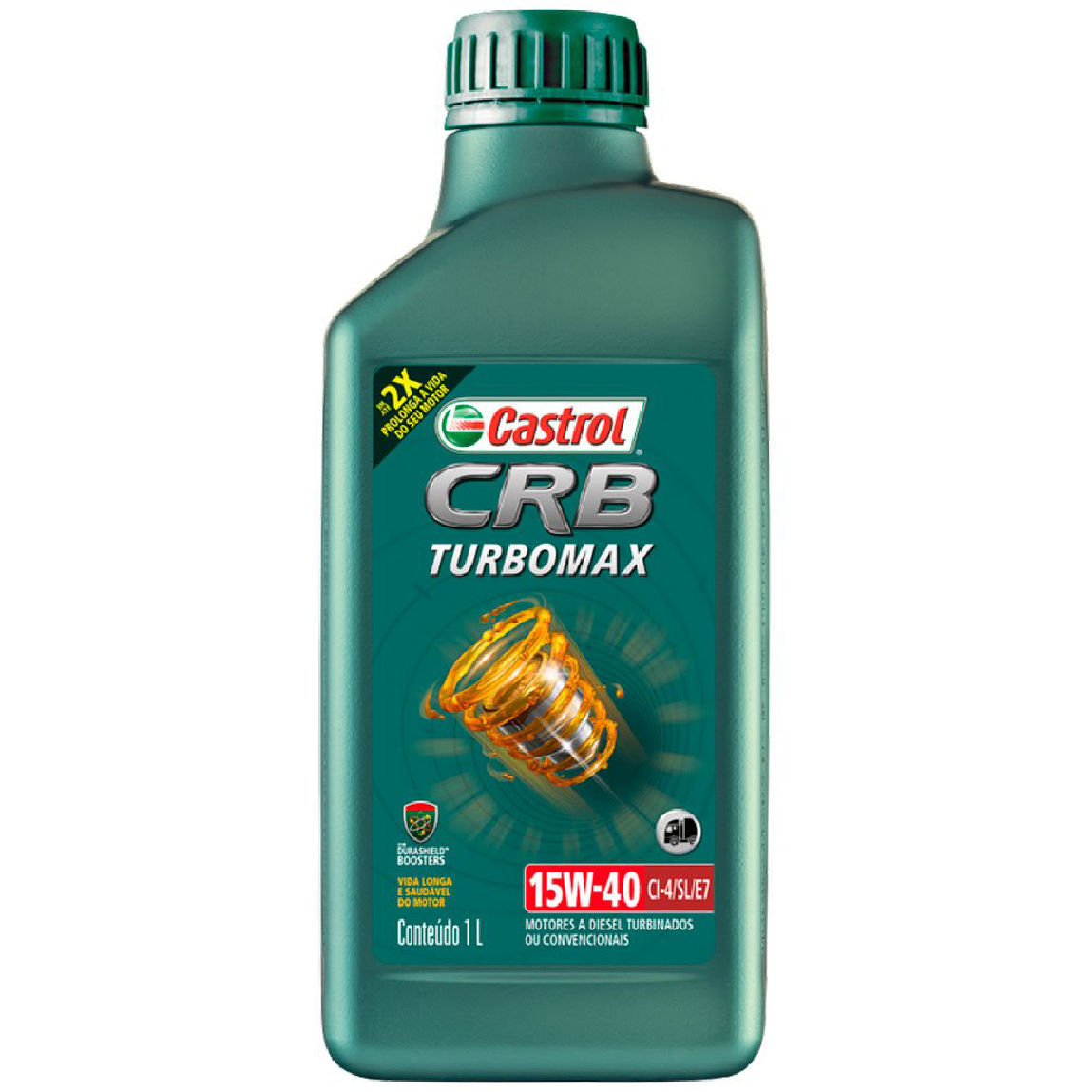 Óleo de Motor CRB Turbomax 15W40 CI-4/SL/E7 Mineral 1L - Castrol - 3425005