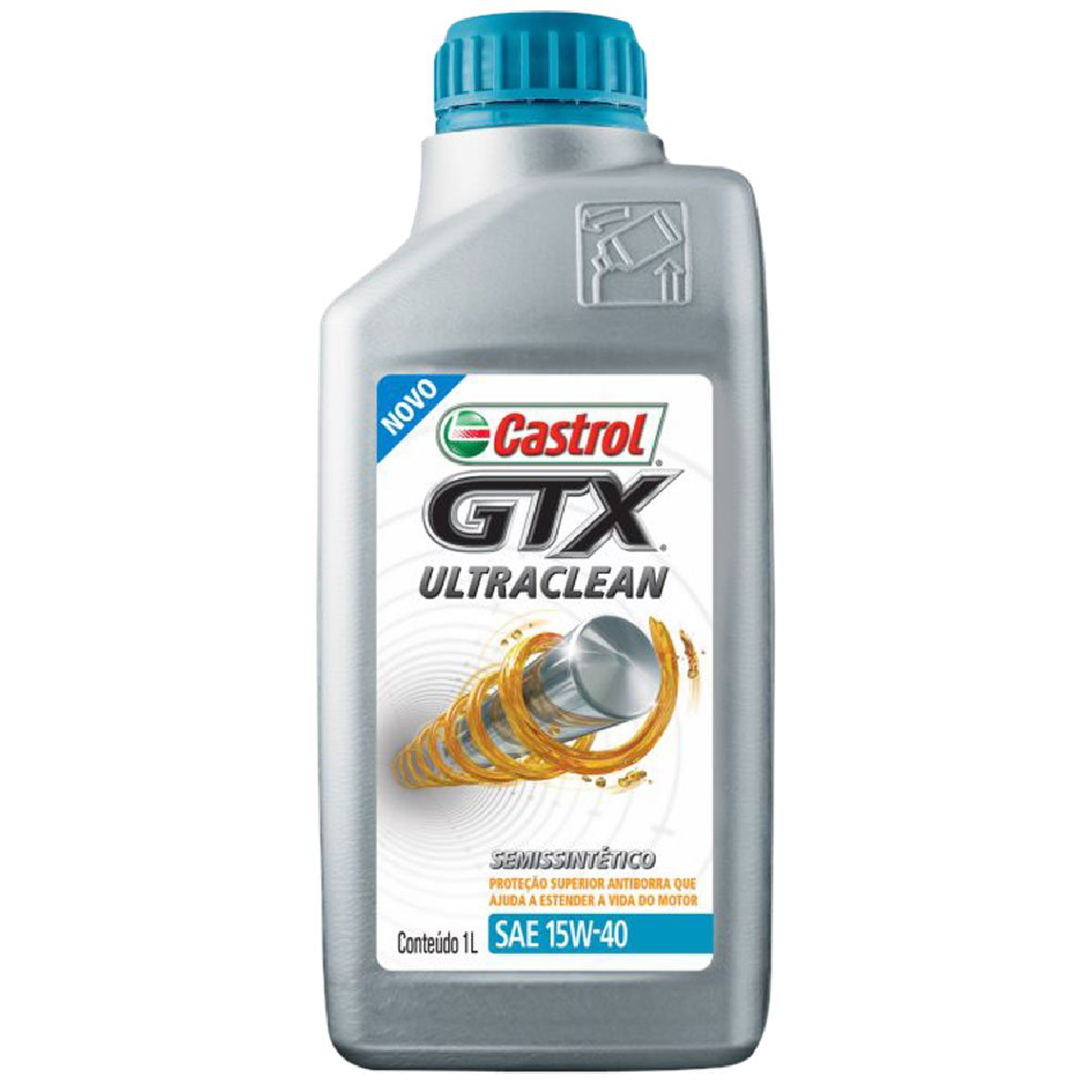 Óleo de Motor GTX Ultraclean 15W40 API SL Semissintético 1L - Castrol - 3417898