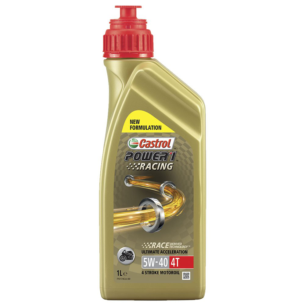 Óleo de Motor para Moto Power1 Racing 4T 5W40 API SN JASO MA-2 Sintético 1L - Castrol - 3364204