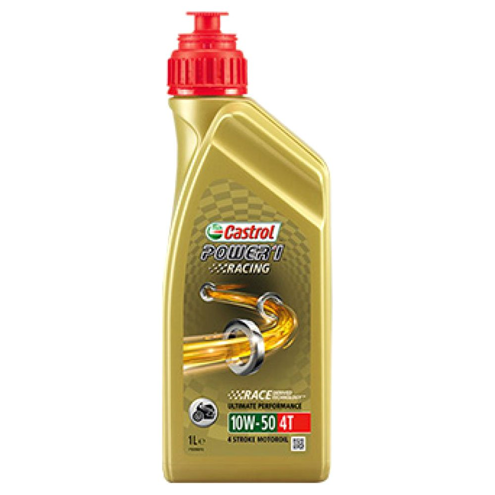 Óleo de Motor para Moto Power1 Racing 4T 10W50 API SN JASO MA-2 Sintético 1L - Castrol - 3381099