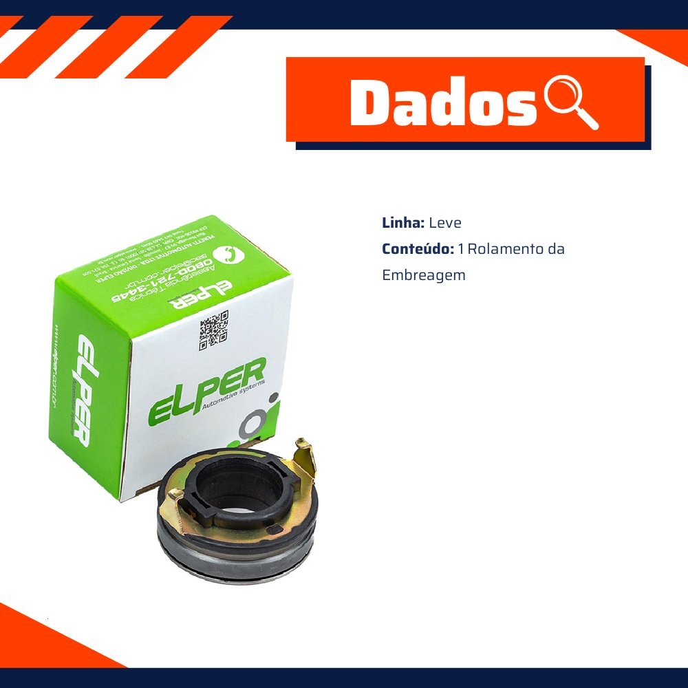 Rolamento da Embreagem para Hyundai Tucson e KIA Sportage - Elper - 20 171