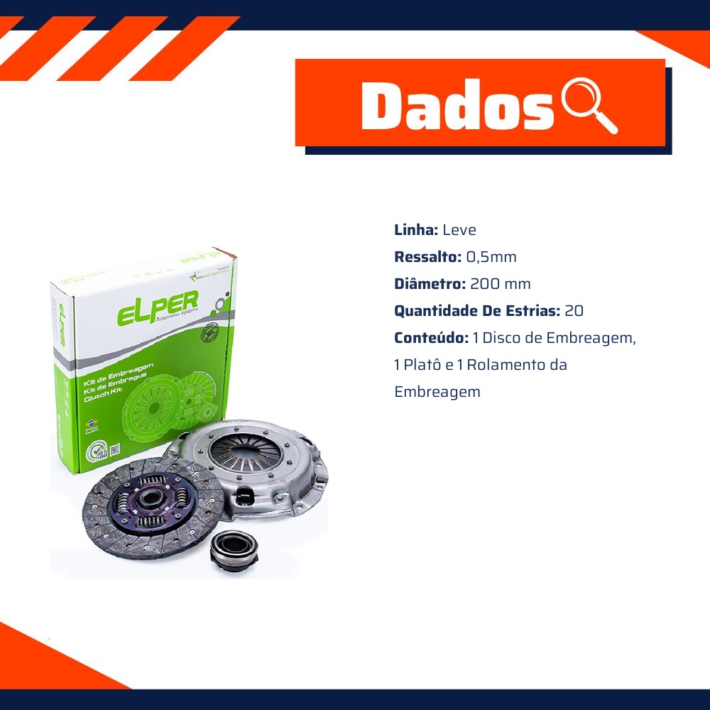 Kit de Embreagem - Elper - 80 339