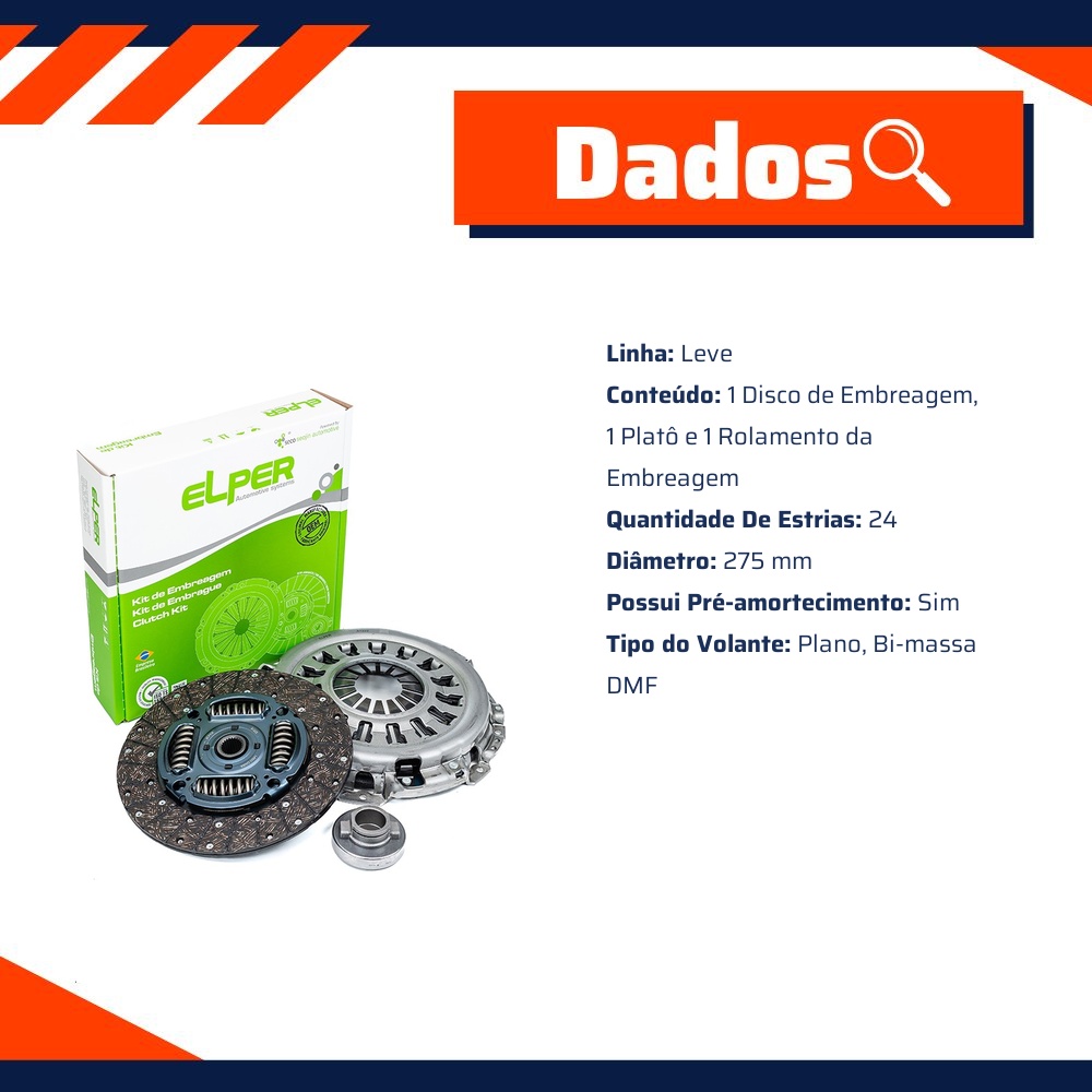 Kit de Embreagem para Nissan Frontier - Elper - 80 364