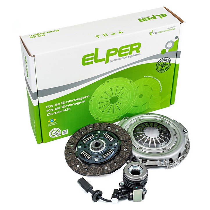 Kit de Embreagem com Atuador Hidráulico para Chevrolet Agile - Elper - 90 130