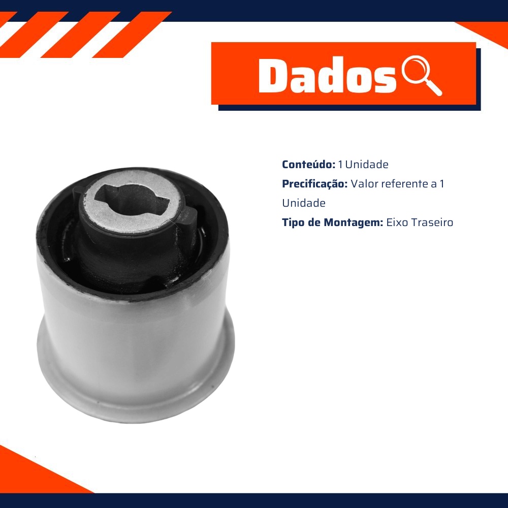 Bucha do Eixo Traseiro - Metalsystem - 30433+MS