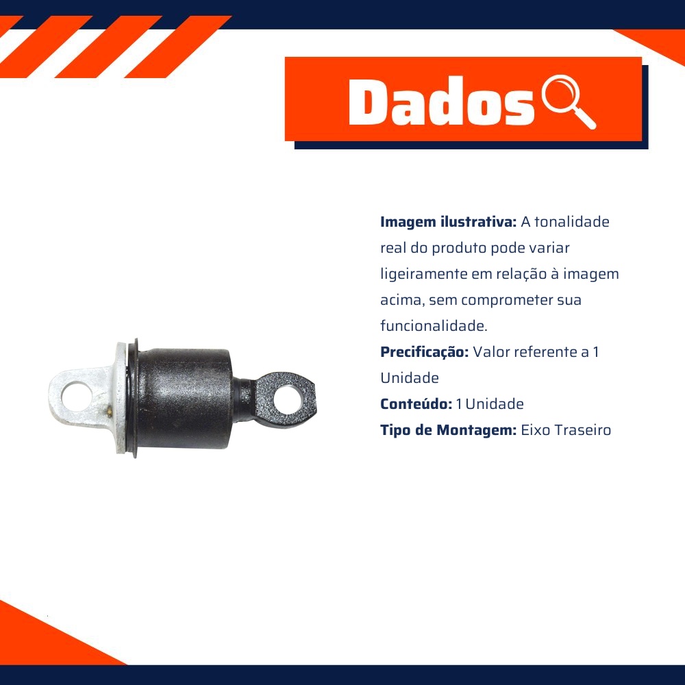 Bucha do Eixo Traseiro - Metalsystem - 32026+MS