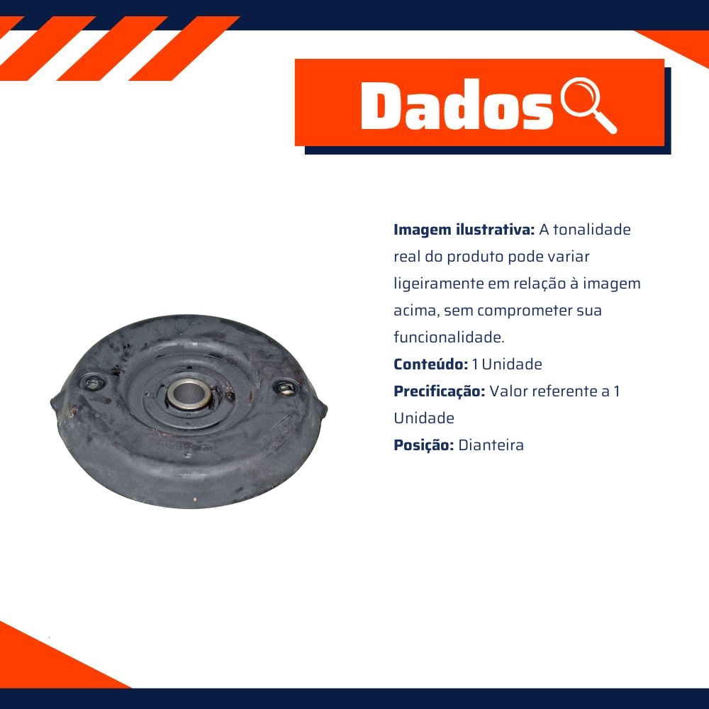 Coxim do Amortecedor Dianteiro - Metalsystem - 30466+MS