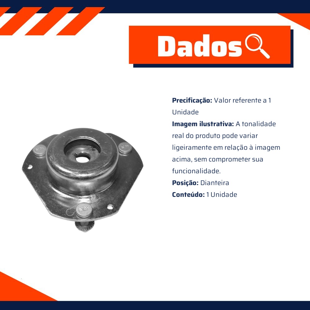 Coxim do Amortecedor Dianteiro - Metalsystem - 05151+MS