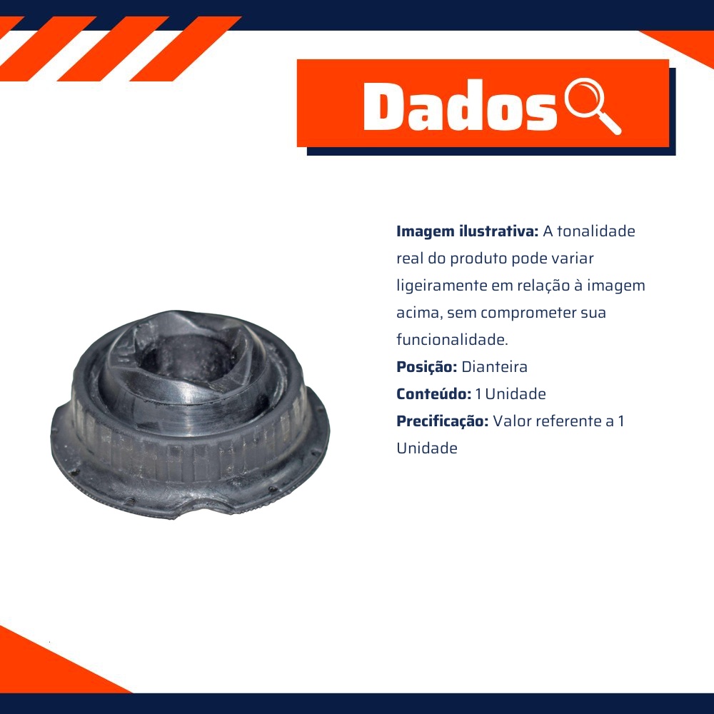 Coxim do Amortecedor Dianteiro - Metalsystem - 32131+MS