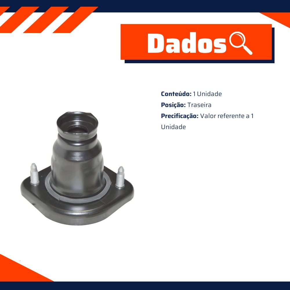 Coxim do Amortecedor Traseiro para Honda Civic - MetalSystem - 30846+MS