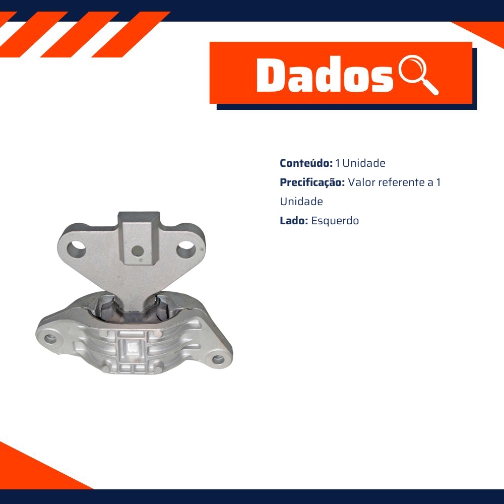 Coxim do Câmbio Lado Esquerdo para Chevrolet Onix e Onix Plus - MetalSystem - 32541+MS