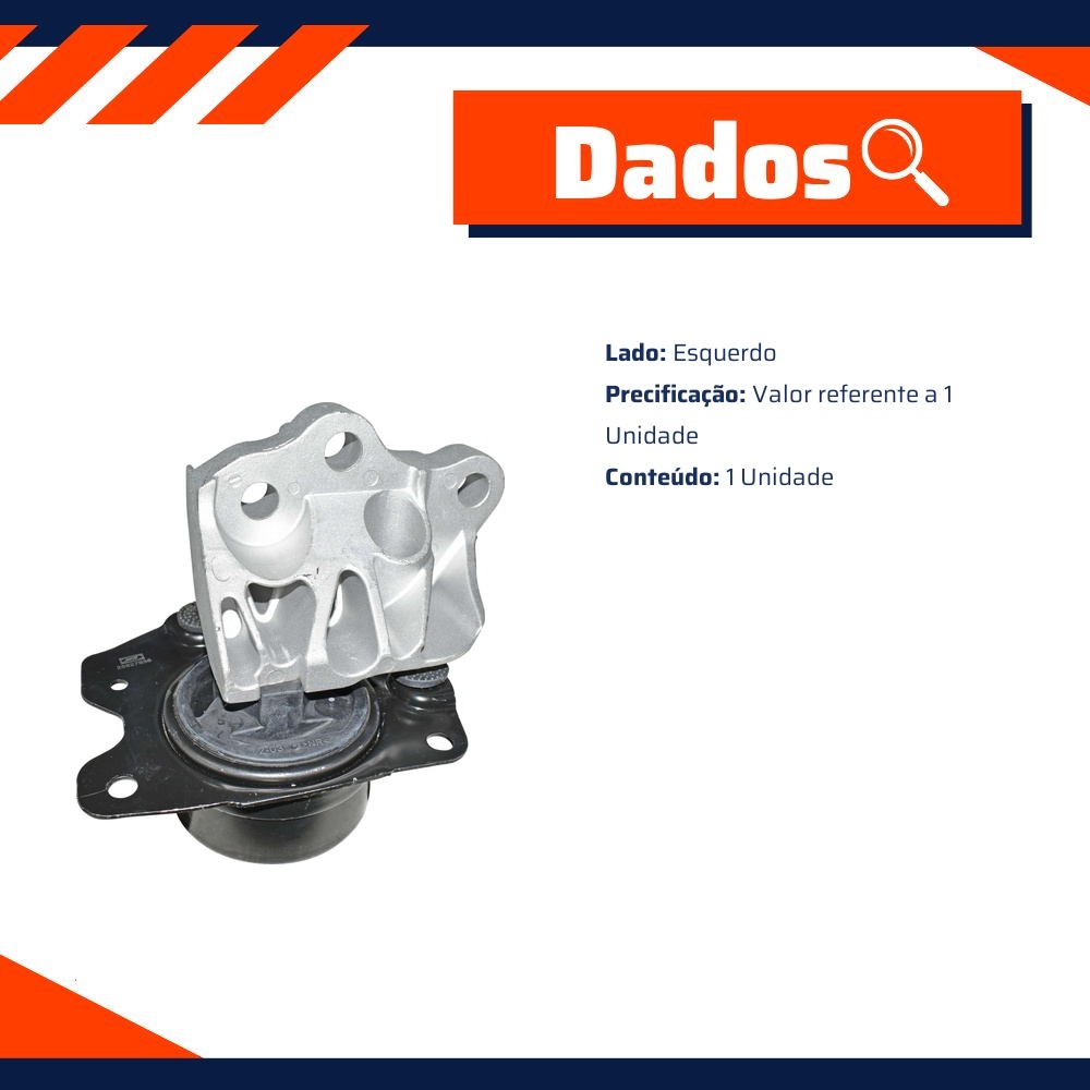 Coxim do Câmbio Lado Esquerdo para Chevrolet Captiva - MetalSystem - 31521MS