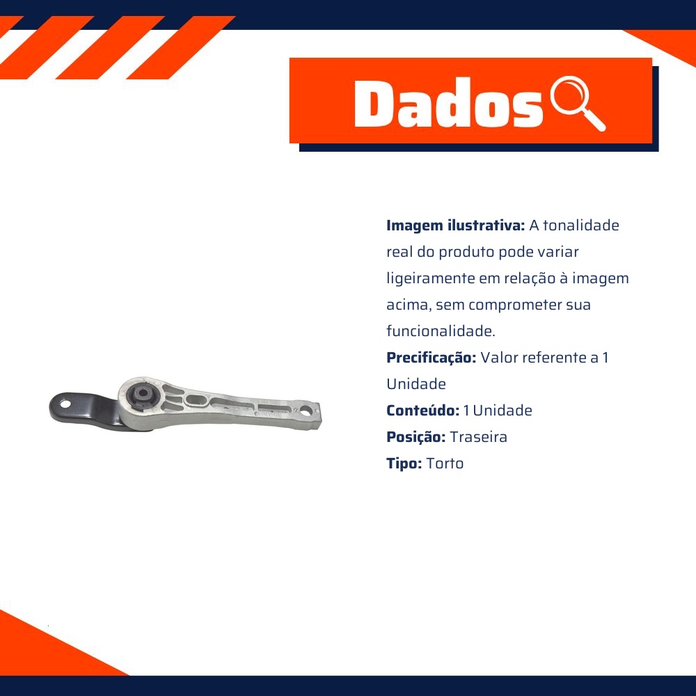 Coxim Traseiro do Câmbio - Metalsystem - 32019MS