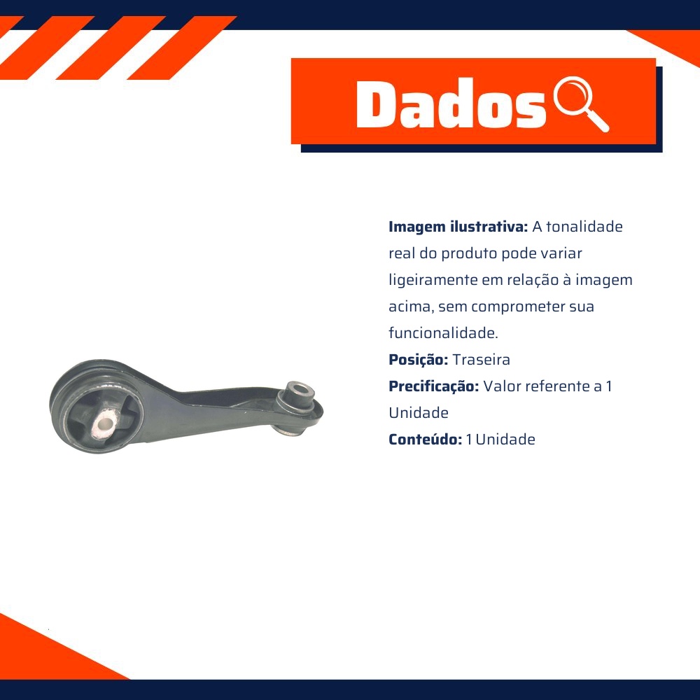 Coxim Traseiro do Câmbio - Metalsystem - 35430+MS