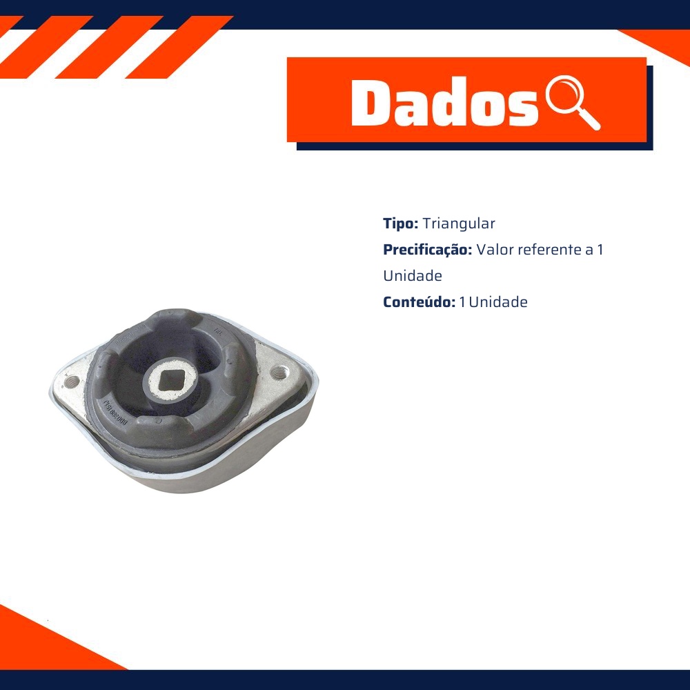 Coxim Triangular do Câmbio - Metalsystem - 30353+MS