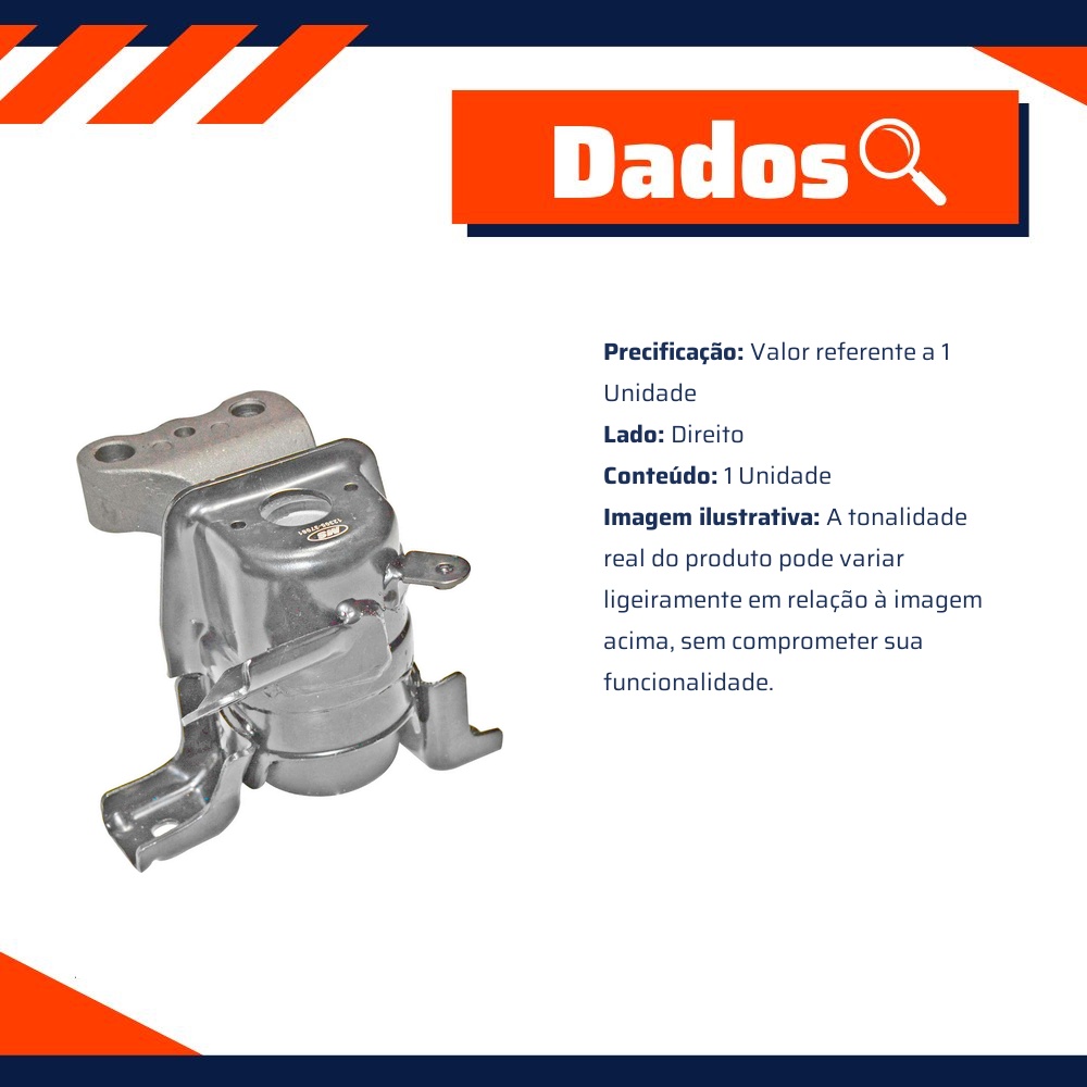 Coxim do Motor Lado Direito para Toyota Corolla - MetalSystem - 31341+MS