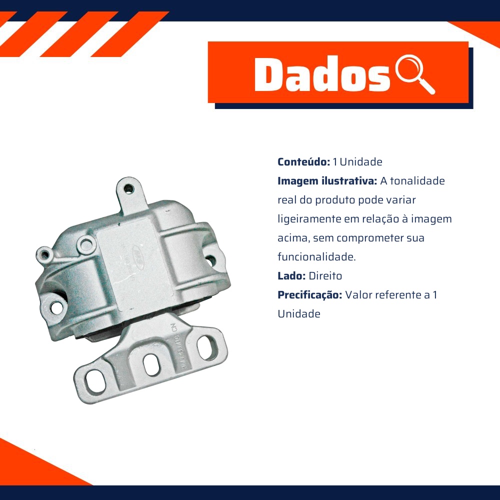 Coxim do Motor Lado Direito - Metalsystem - 30922+MS