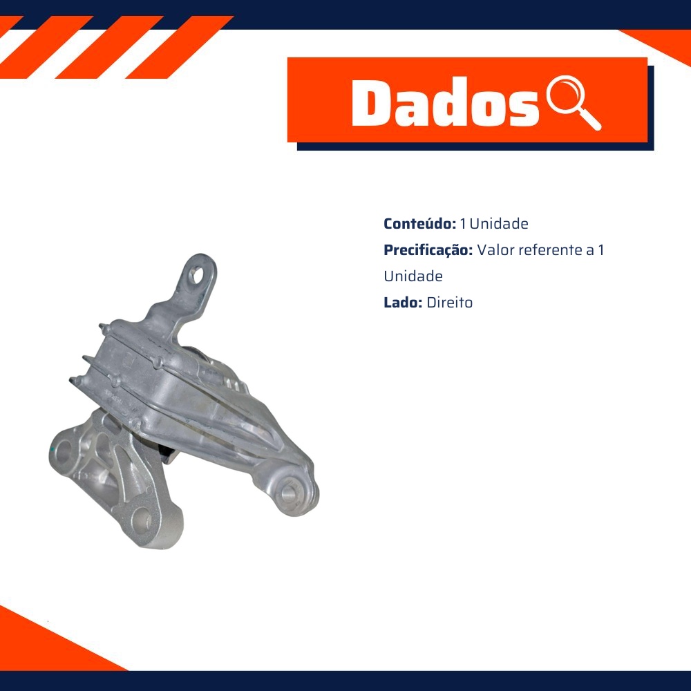 Coxim do Motor Lado Direito para Chevrolet Onix e Onix Plus - MetalSystem - 32540+MS
