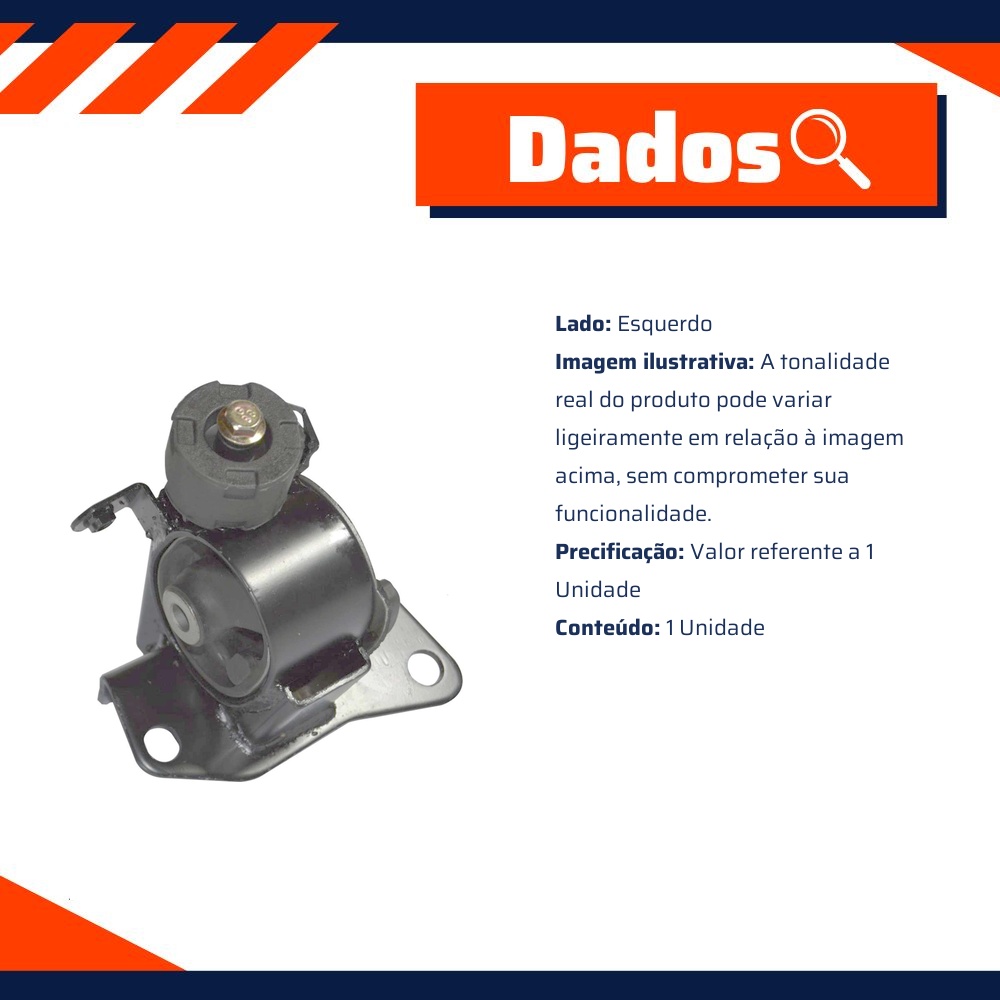Coxim do Motor Lado Esquerdo para Toyota Corolla - MetalSystem - 30938+MS