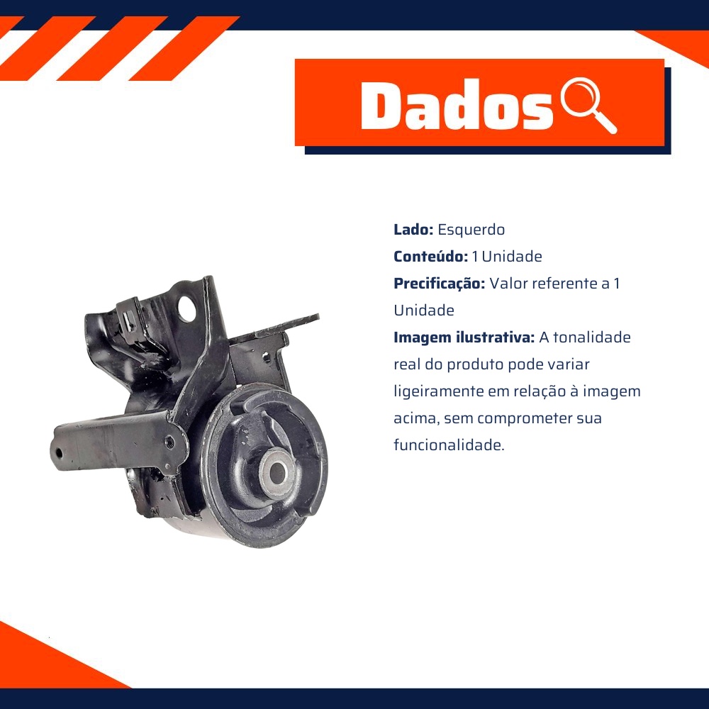 Coxim do Motor Lado Esquerdo para Toyota Corolla - MetalSystem - 30969+MS