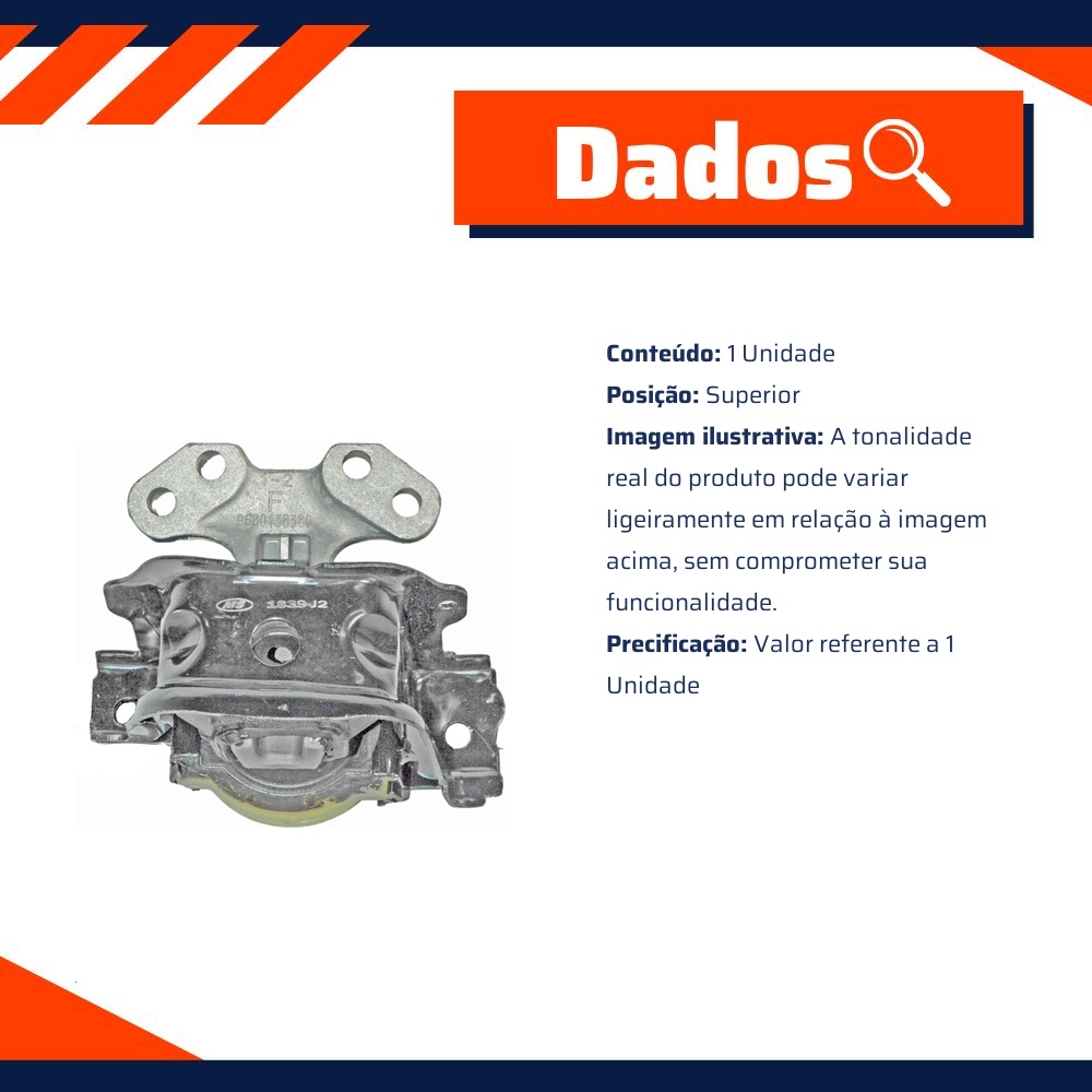 Coxim do Motor Superior - Metalsystem - 35591+MS