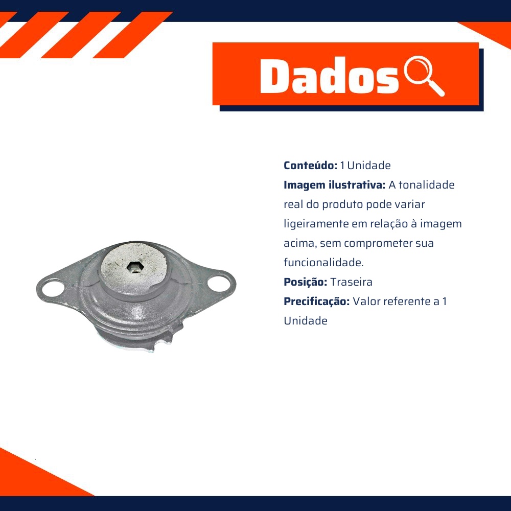 Coxim do Motor Traseiro - Metalsystem - 06020+MS