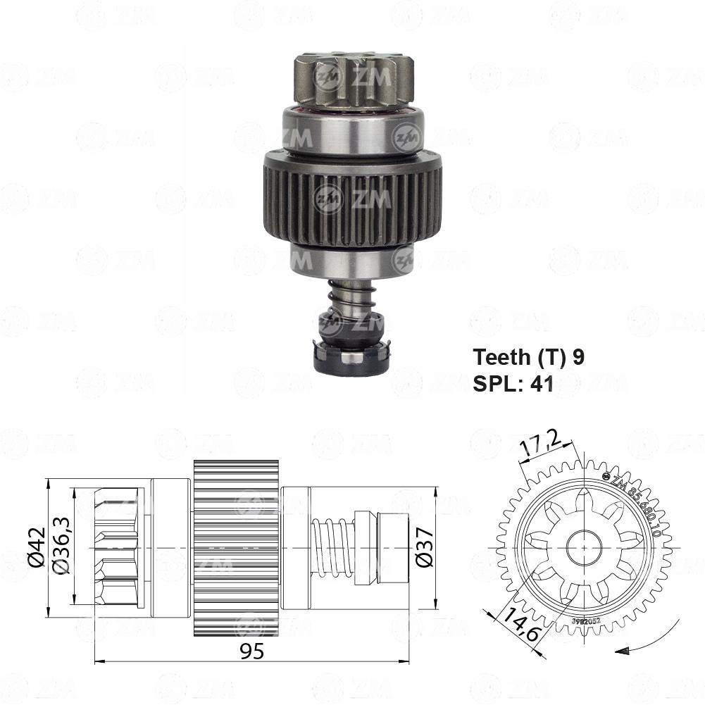 Impulsor de Partida para Nissan Terrano - ZM - 85.680.10