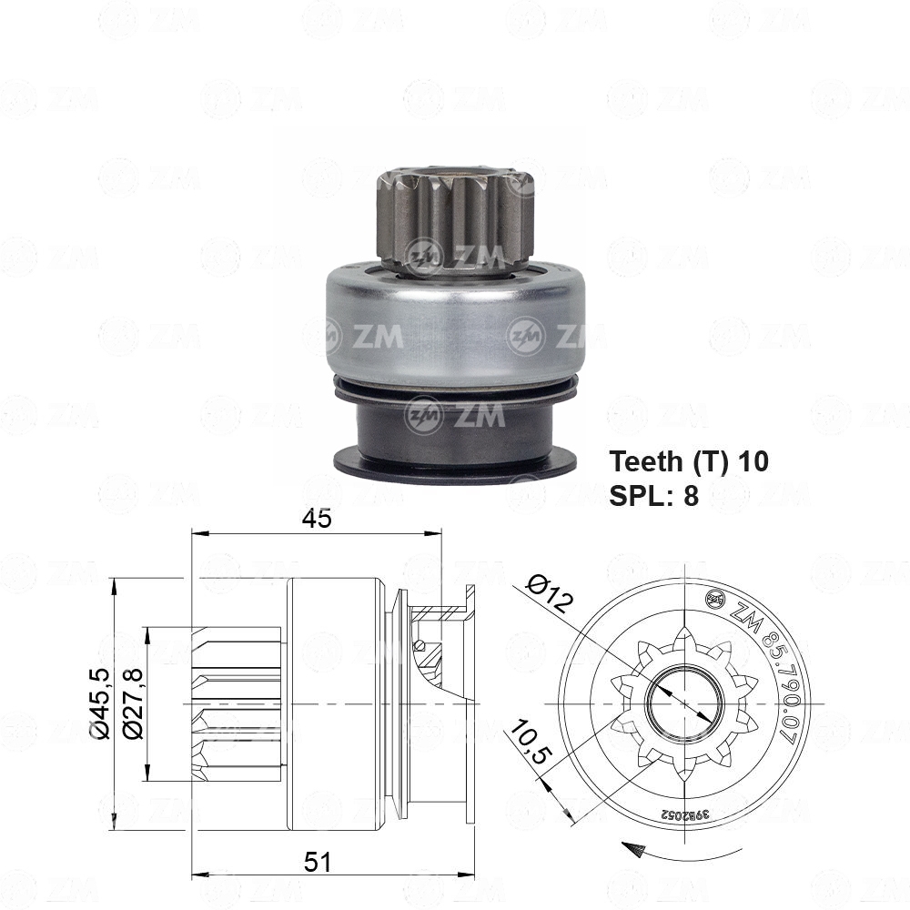 Impulsor de Partida para Jeep Cherokee e Grand Cherokee - ZM - 85.790.07