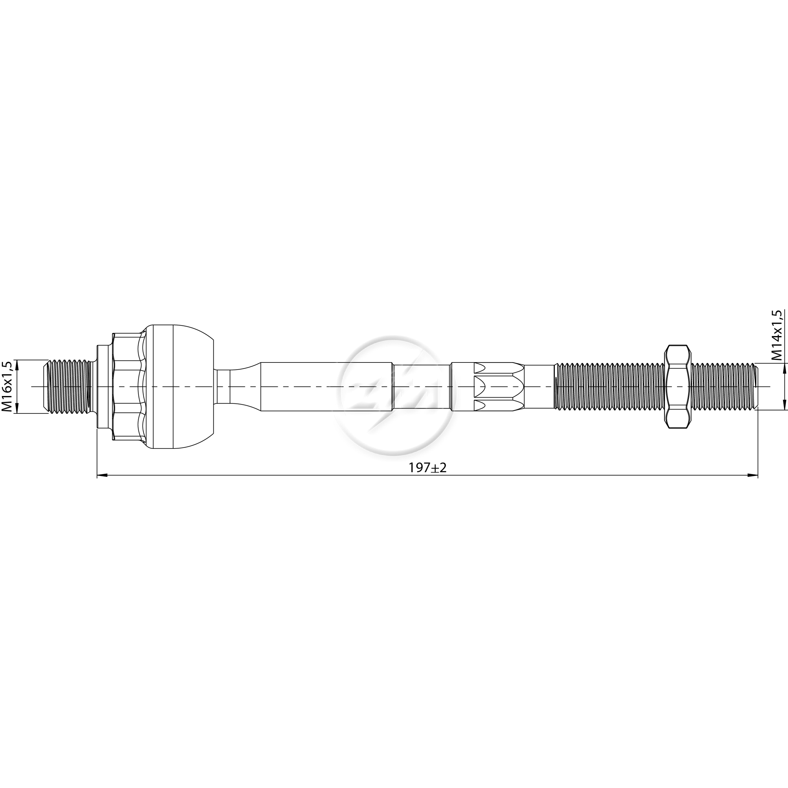 Terminal Axial Direito ou Esquerdo para Porsche 911 e Boxster - ZM - 170.112.54