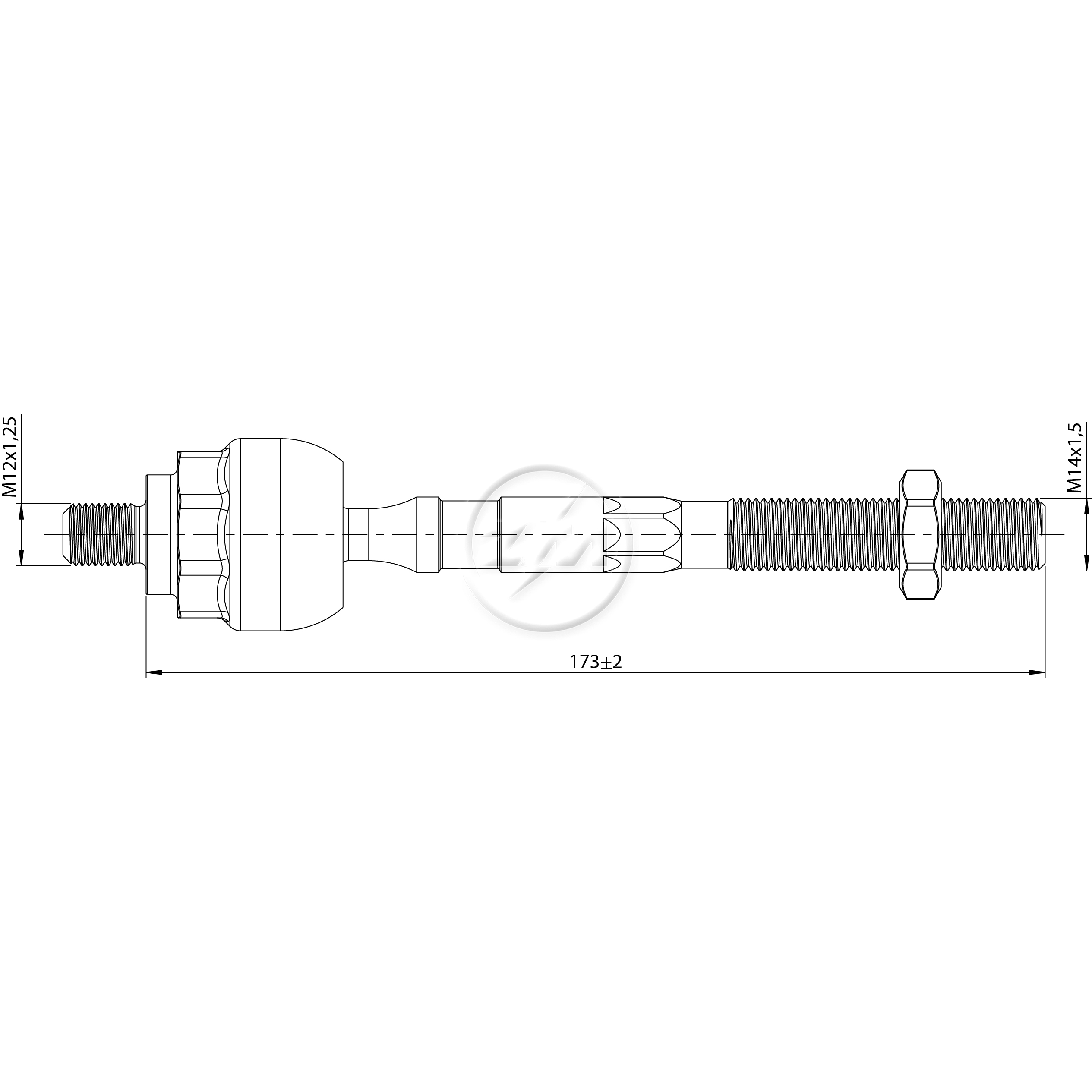 Terminal Axial Direito ou Esquerdo para Honda Civic e CR-X - ZM - 170.116.57
