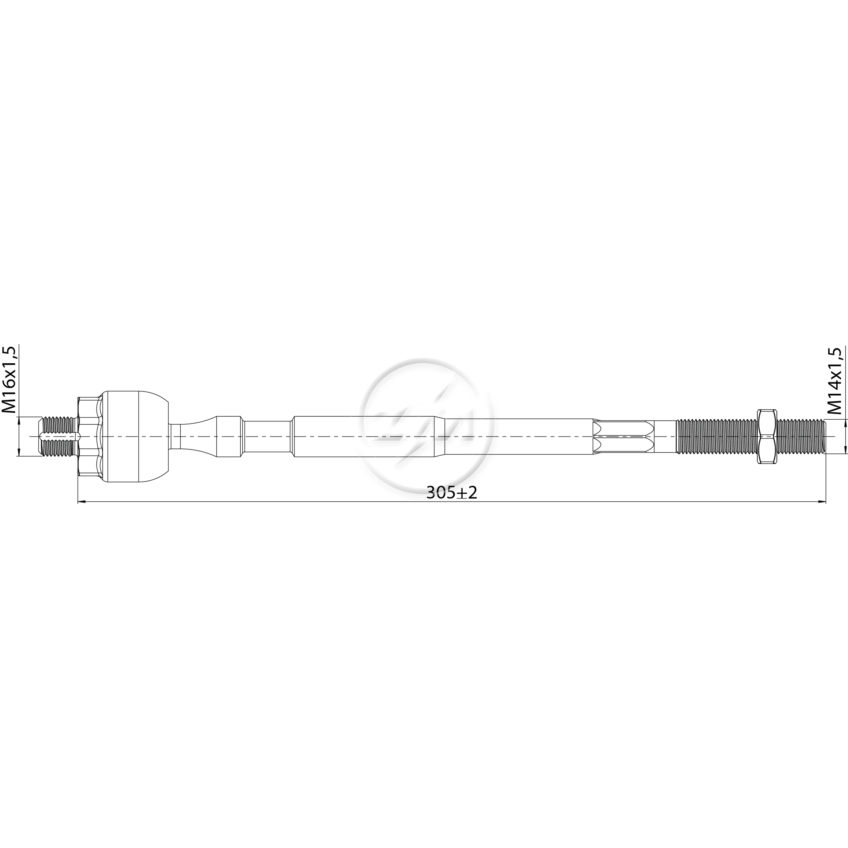 Terminal Axial Direito ou Esquerdo para Hyundai Accent - ZM - 170.118.12