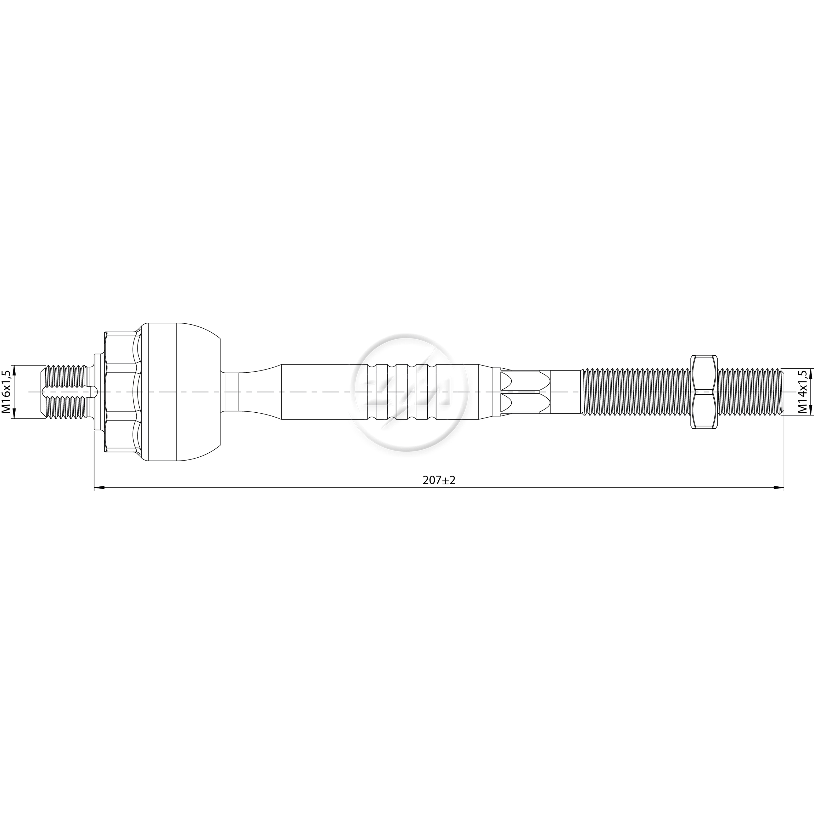 Terminal Axial Direito ou Esquerdo para Peugeot 508 - ZM - 170.210.54