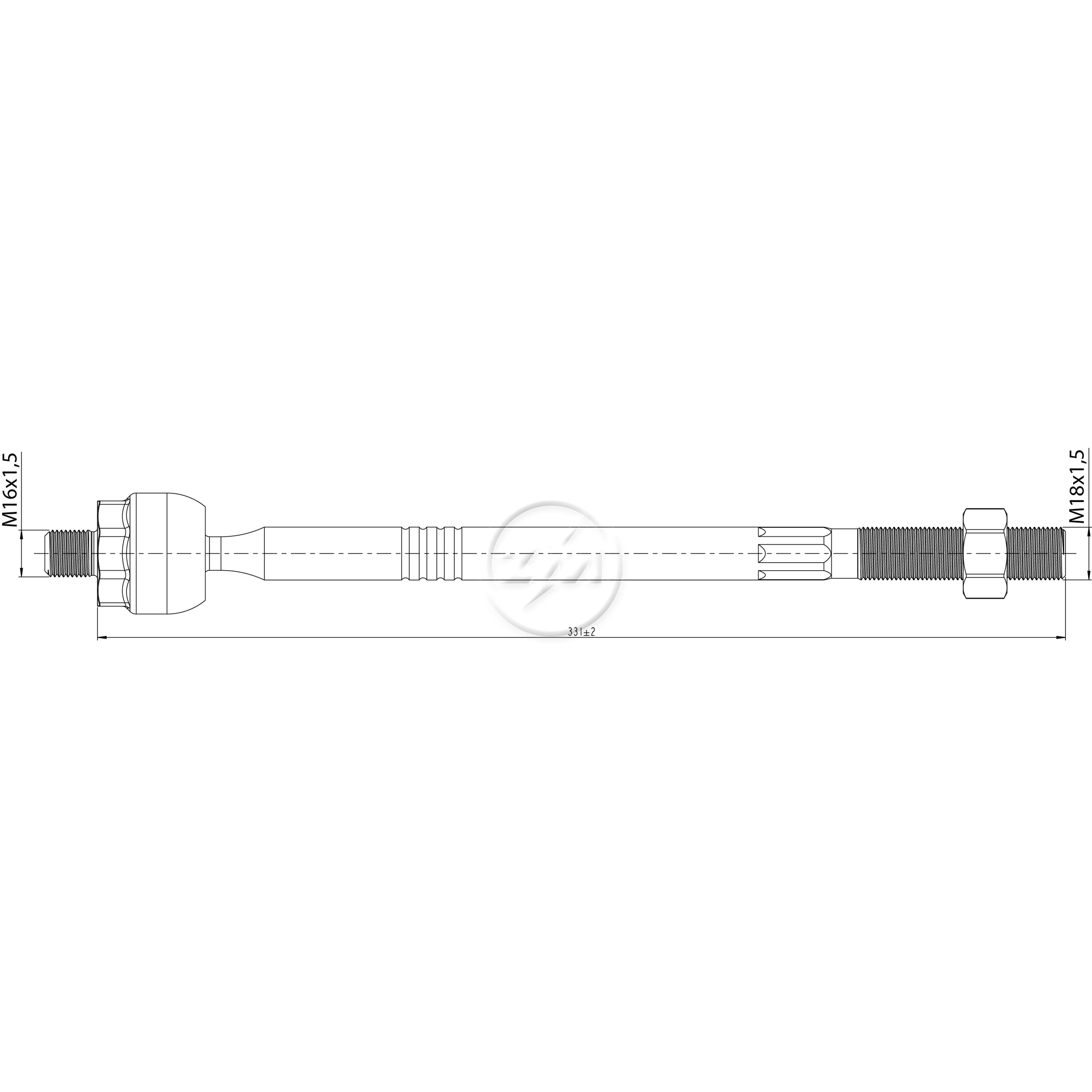 Terminal Axial Direito ou Esquerdo para Volvo XC60 - ZM - 170.210.80