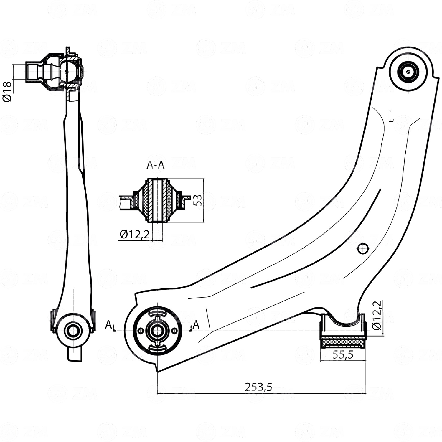 Bandeja de Suspensão para Nissan Grand Livina e Livina - ZM - 570.760.12