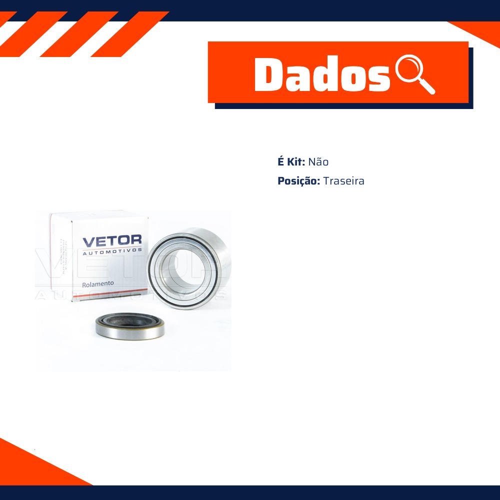 Kit Rolamento de Roda Traseira para Nissan Frontier - Vetor - VK0071NF