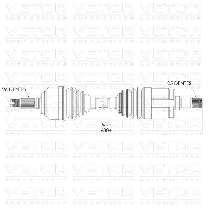 Semieixo Esquerdo para Honda City - Vetor - VT9959