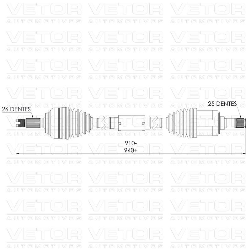 Semieixo Direito para Honda City - Vetor - VT9958