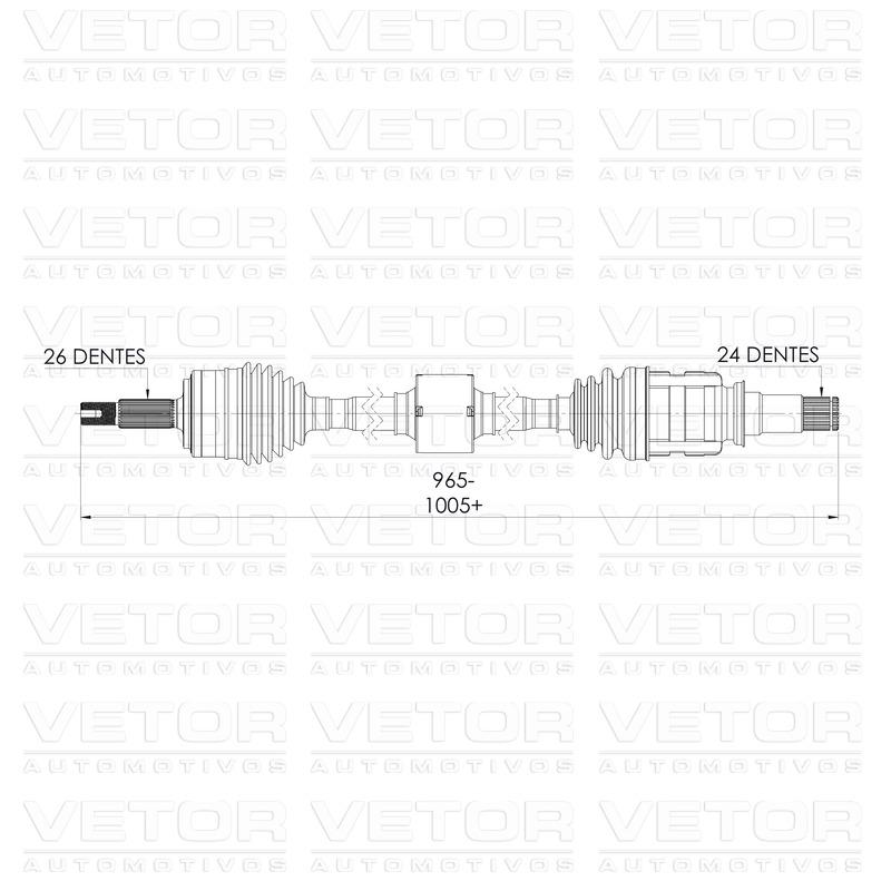 Semieixo Direito para Toyota Corolla Cross - Vetor - VT10002