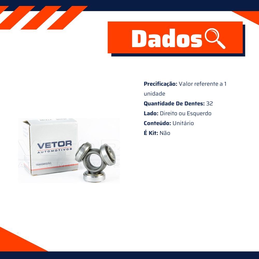 Trizeta Direita ou Esquerda para Honda HR-V - Vetor - VT9166