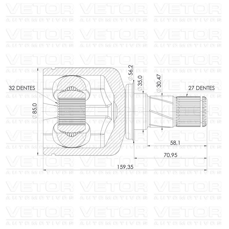 Tulipa Esquerda para MINI Countryman - Vetor - VT6008