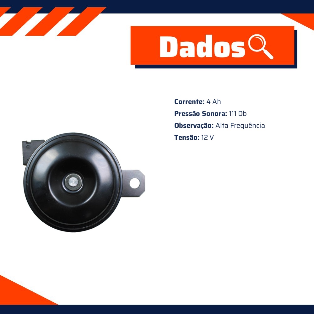 Buzina 12V para Toyota Hilux e SW4 - Gauss - GB1039