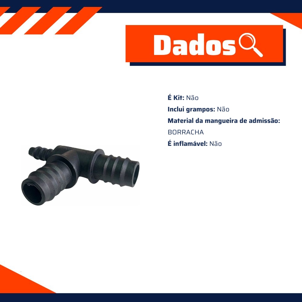 Conector da Mangueira Inferior do Radiador - MG Mangueiras - MG521