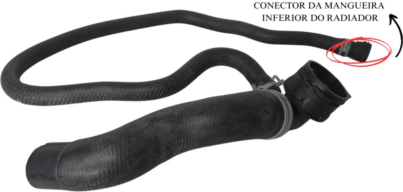 Conector da Mangueira Inferior do Radiador para Fiat Toro - MG Mangueiras - MG1859