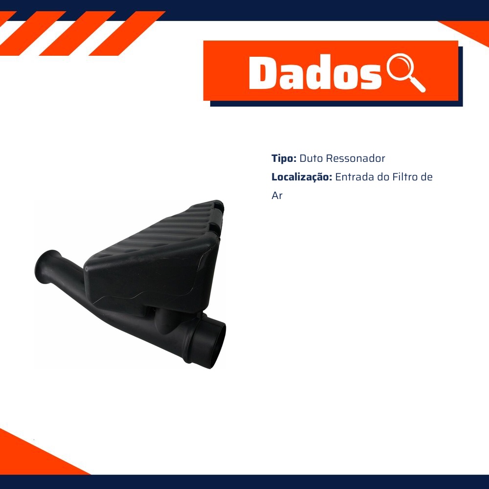 Duto Ressonador Entrada do Filtro de Ar para Chevrolet Celta e Prisma - MG Mangueiras - MG691