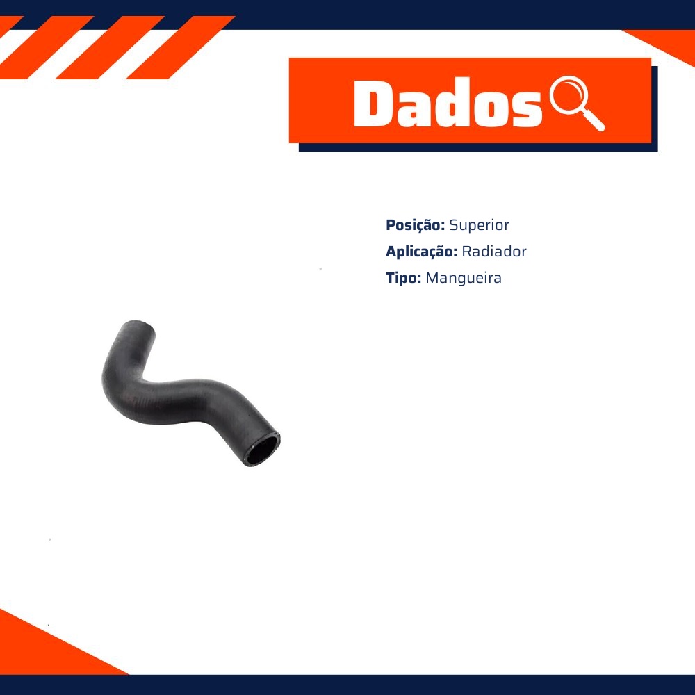 Mangueira Superior Radiador para Chevrolet Vectra - MG Mangueiras - MG1692