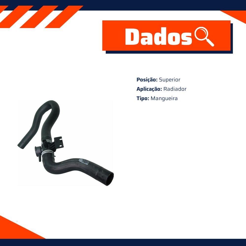 Mangueira Superior Radiador para Mitsubishi ASX - MG Mangueiras - MG1750