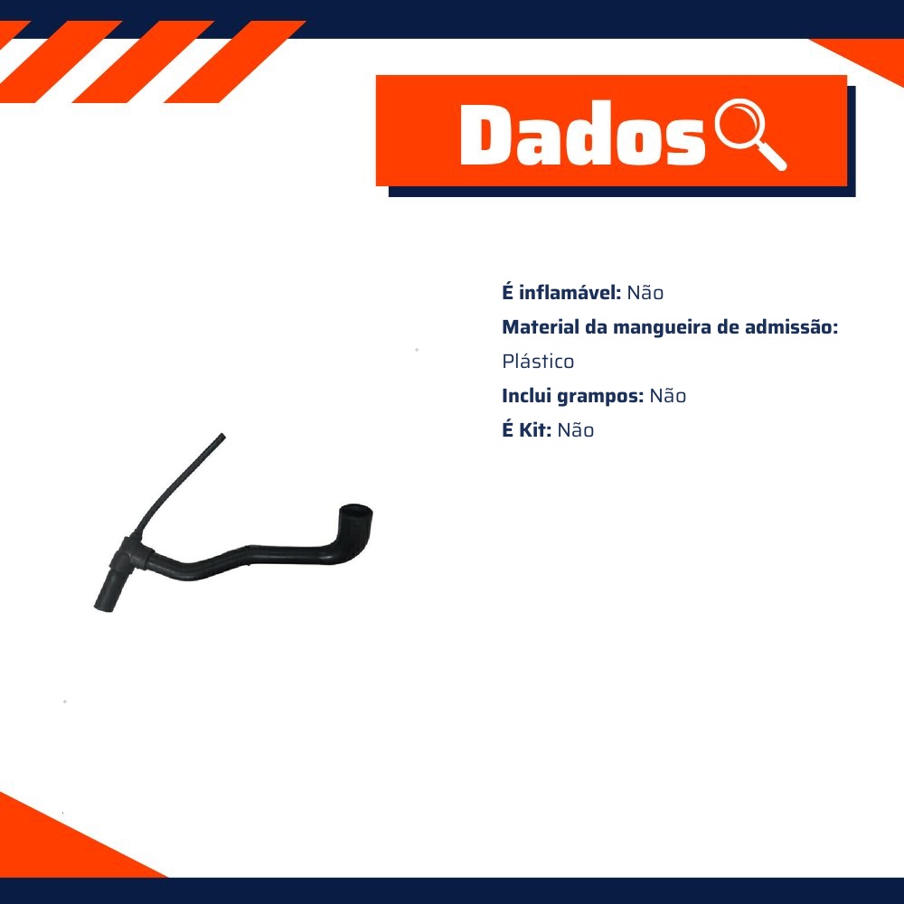 Mangueira Respiro do Motor para Volkswagen Gol e Parati - MG Mangueiras - MG017